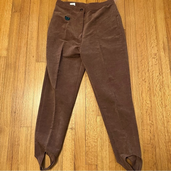 Rae Gurson Vintage Velvety Stirrup Pants-(30) approx S/6, black(j10 - Picture 1 of 15